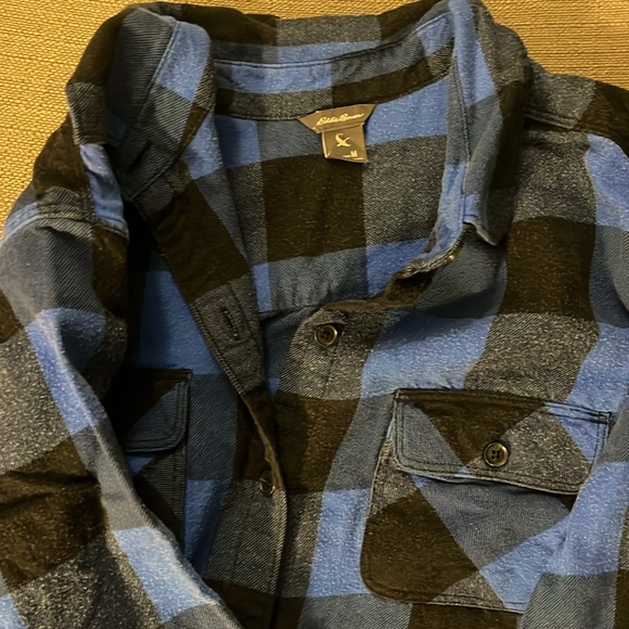 Bundle 2 Flannel Shirt S Plaid Long Sleeve 100% cotton - Picture 2 of 3